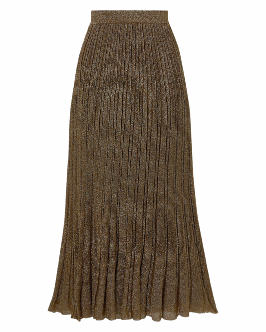 Missoni Gold Knit Midi Skirt
