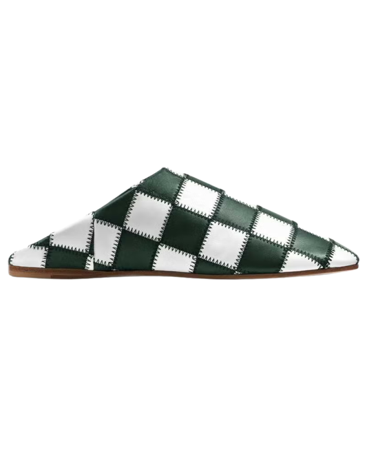 Acne Studios Green Checkered Mules