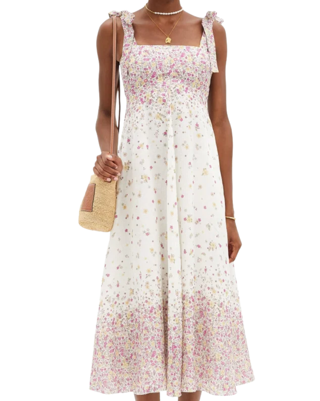 Zimmerman White Carnaby Floral Midi Dress