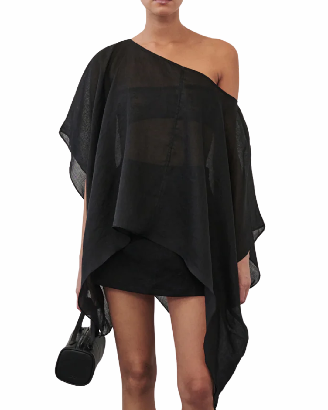 Dissh Black Brianne Batwing Ramie Top