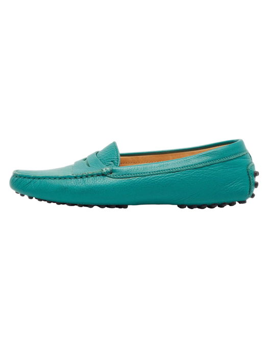 Tods Turquoise Gommino Leather Shoes