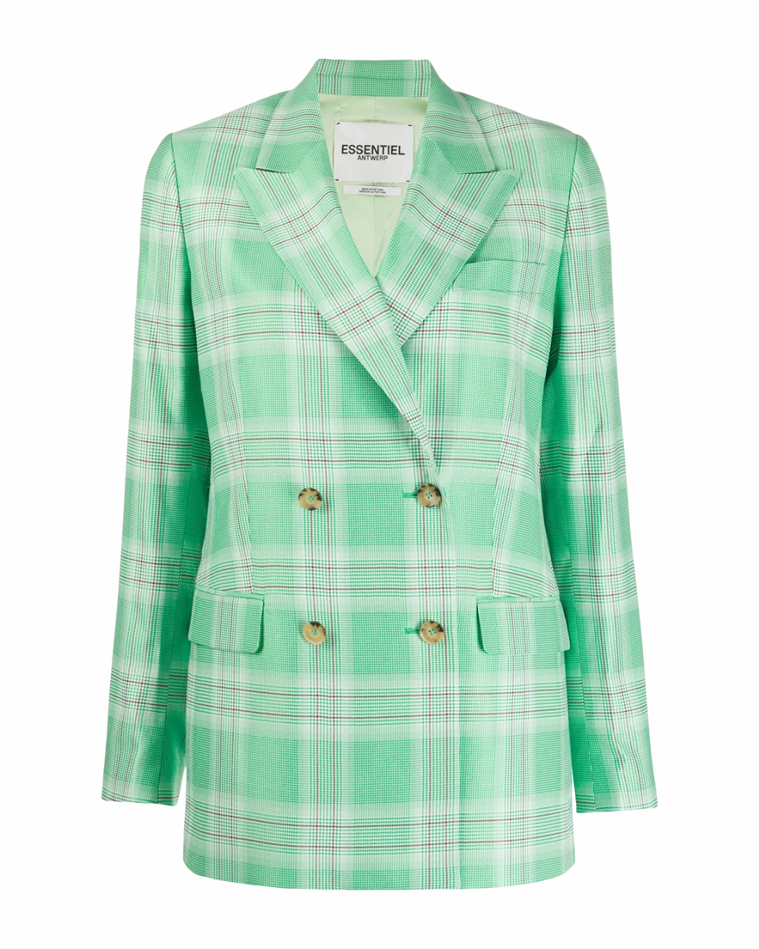 Essentiel Antwerp Vaneyck Green Check Blazer