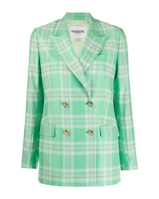 Essentiel Antwerp Vaneyck Green Check Blazer