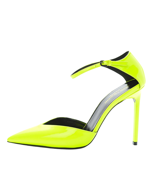 Saint Laurent Neon Yellow Pointed Heels