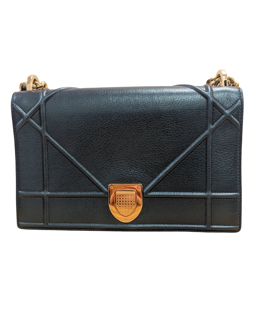 Christian Dior Diorama Bag Metallic Green