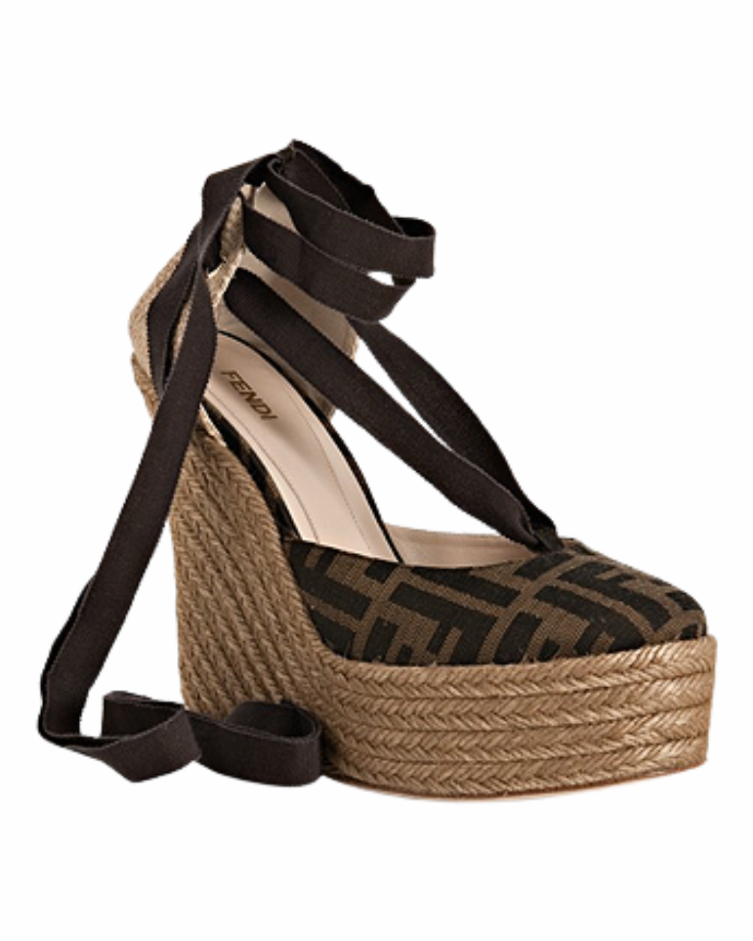 Fendi Monogram Espadrille Wedges