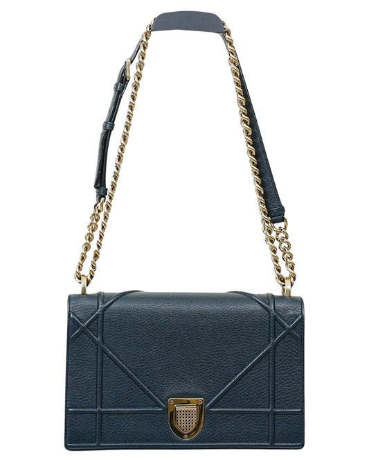 Christian Dior Diorama Bag Metallic Green