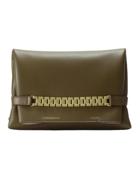 Victoria Beckham Green Padded Chain Pouch