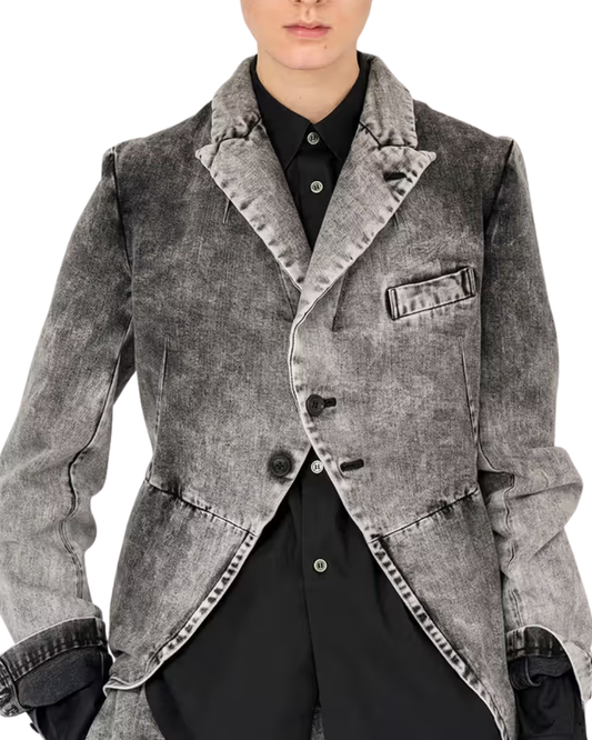 Commes Des Garcons Grey Denim Blazer