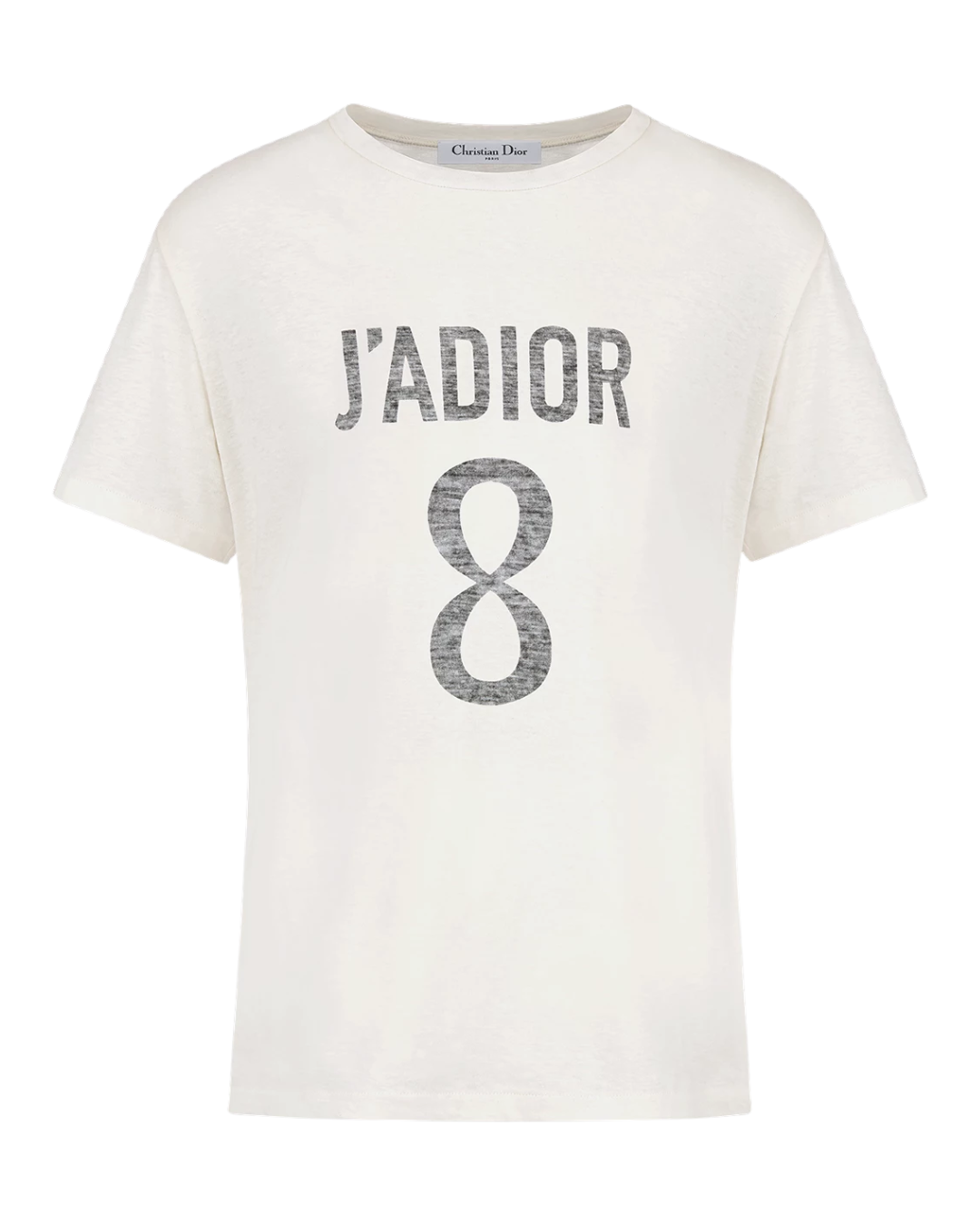 Christian Dior White J'Adior 8 Cotton T-shirt