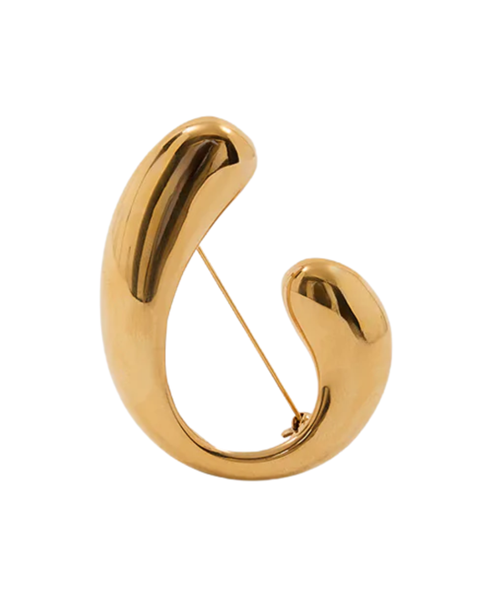 Heaven Mayhem Gold Twist Brooch