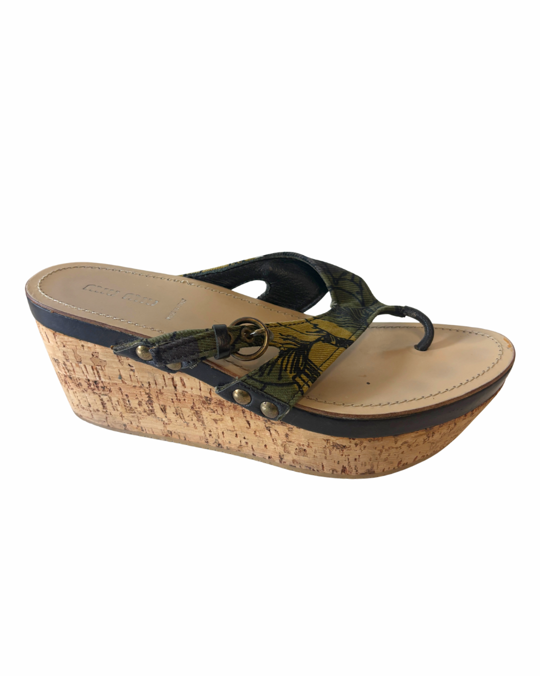 Miu Miu Wedge Flip Flops