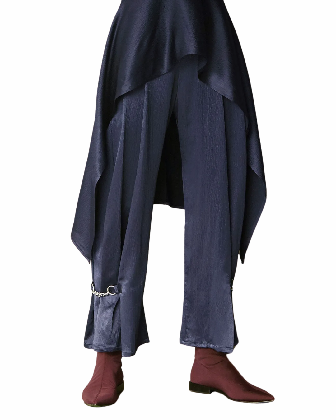 Sid Neigum Blue Chain Hem Trousers