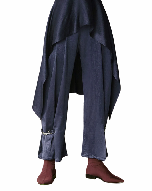 Sid Neigum Blue Chain Hem Trousers