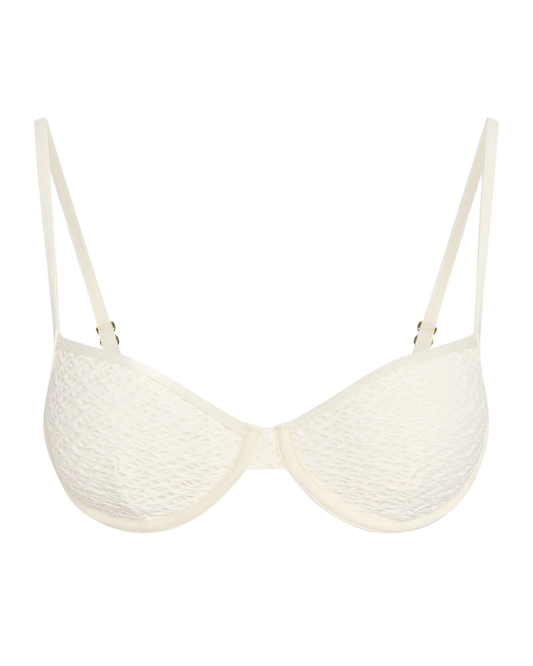 Monday Swim Capri Ivory Crochet Bikini Top