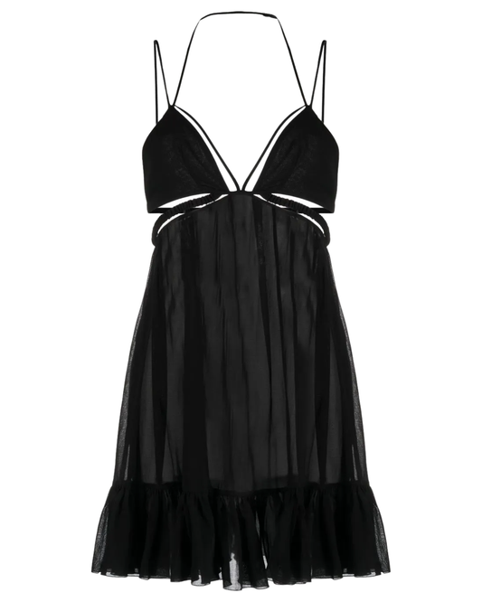 Nensi Dojaka Black Cut Out Mini Dress