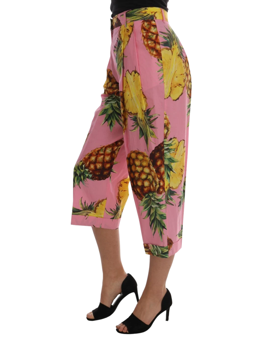 Dolce & Gabbana Pink Pineapple Trousers