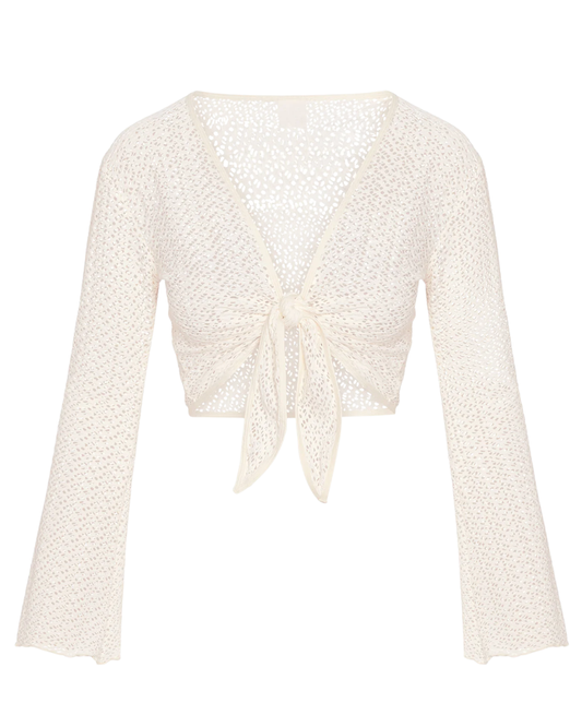 Monday Swim Ivory Crochet St Barths Top