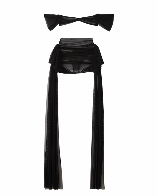 Norma Kamali Black Bikini With Ruching