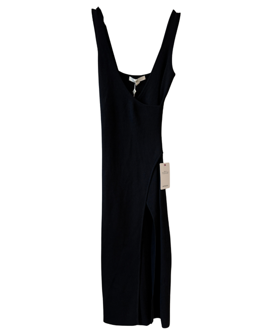 Jonathan Simkhai Black Ribbed Midi Dress