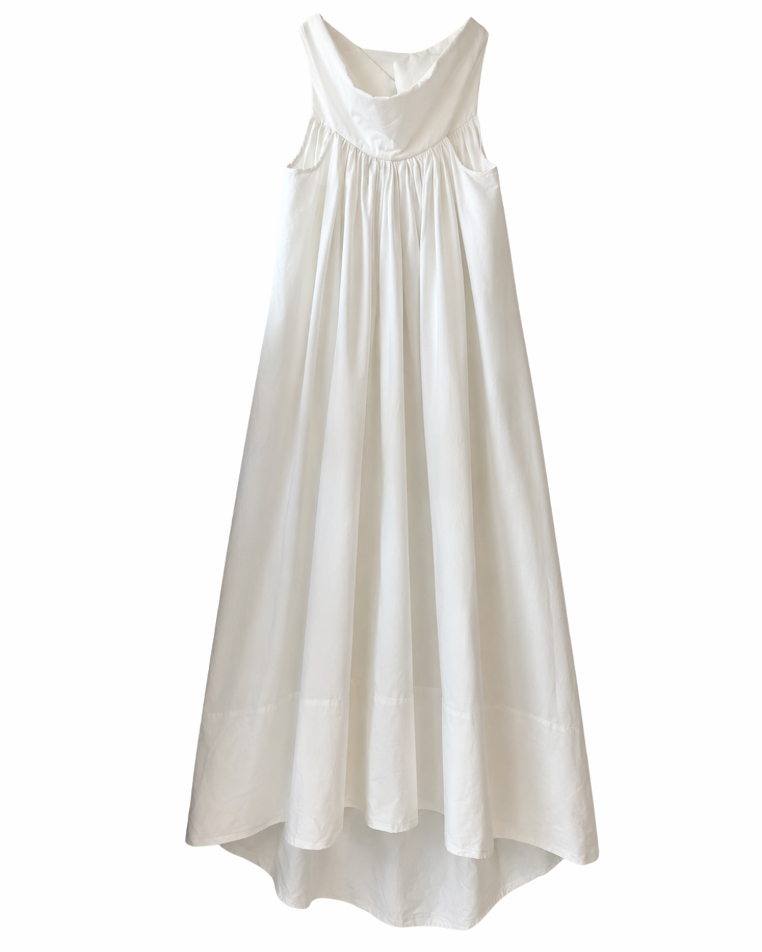Rick Owens White Chalice Cotton Maxi Dress