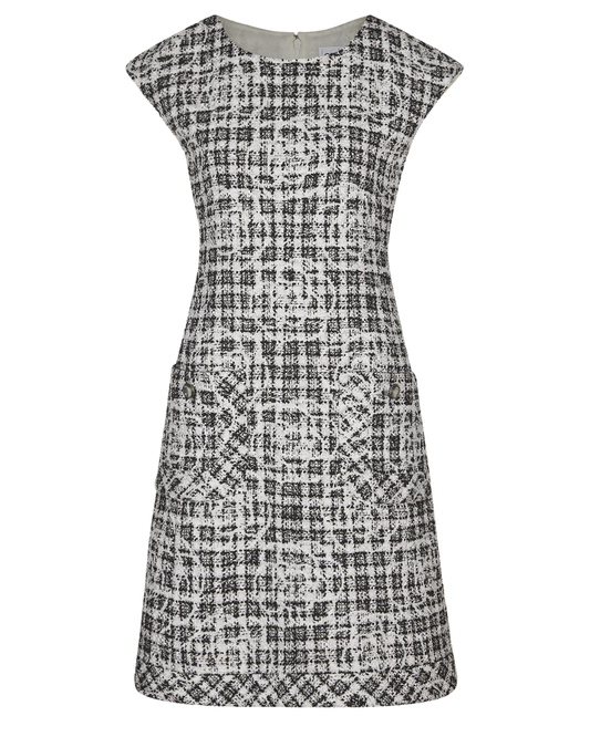Chanel 2014 Spring Monochrome Camelia Tweed Dress