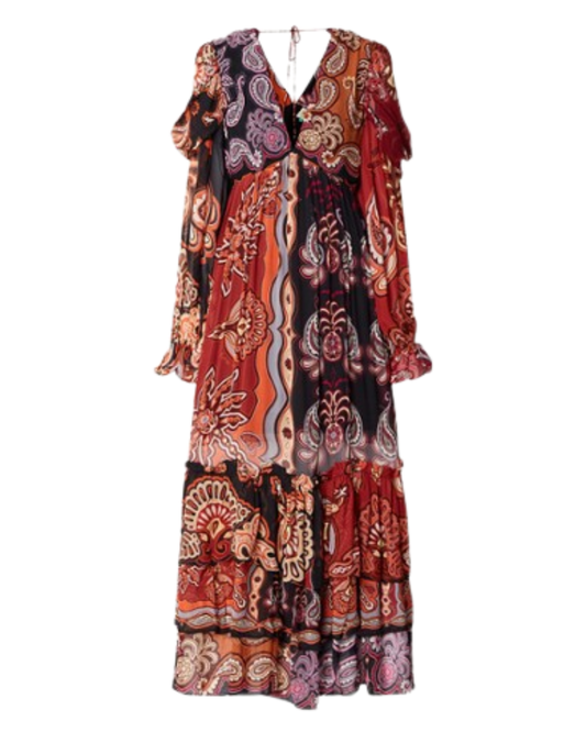 Farm Rio Sweet Mermaids Paisley Maxi Dress