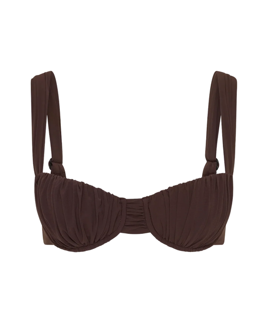 Faithfull The Brand Coffee Bikini Top