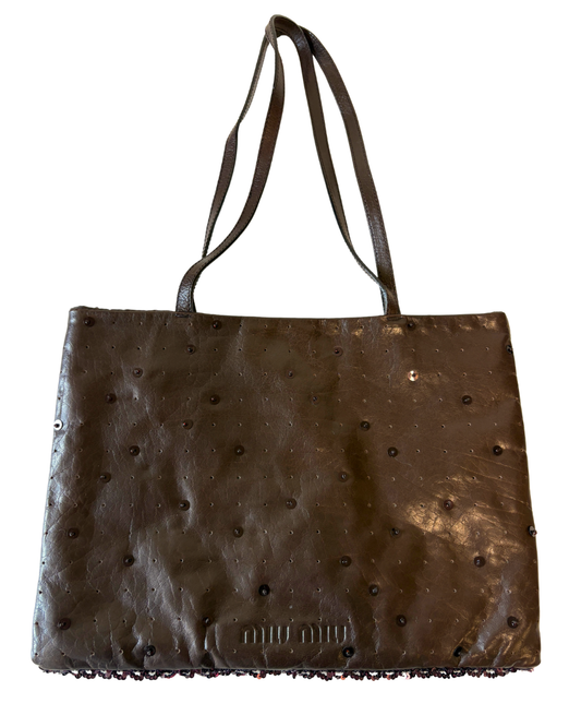 Miu Miu Brown Sequin Bag
