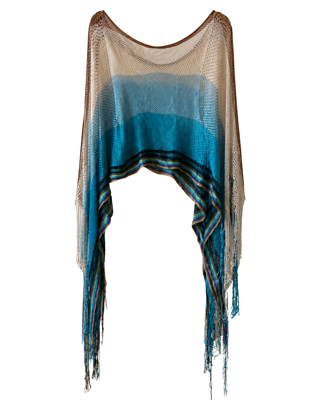Missoni Blue Net Poncho Top