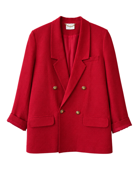 Magda Butrym Red Linen Blazer
