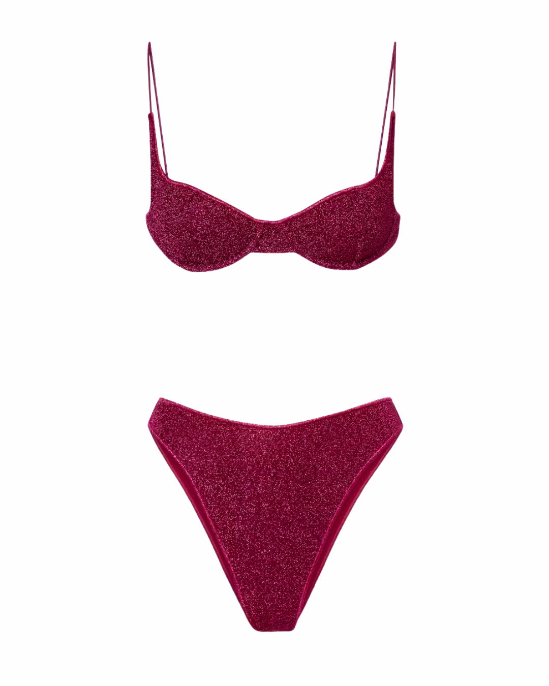Oseree Pink Glitter Bikini