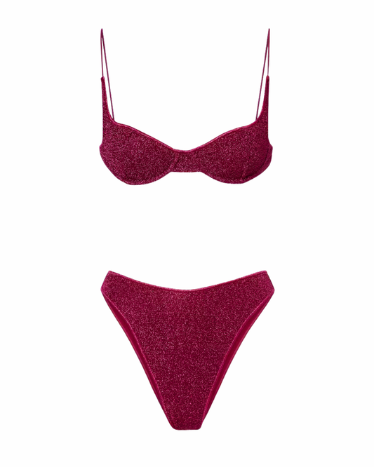 Oseree Pink Glitter Bikini