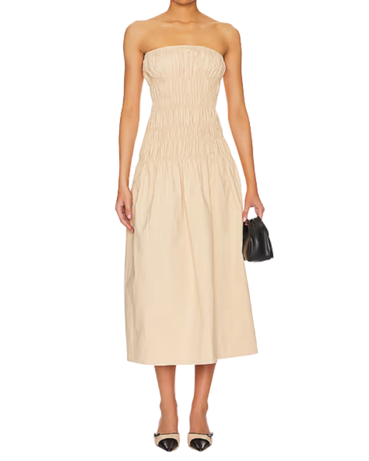 Majorelle Vanna Beige Midi Dress