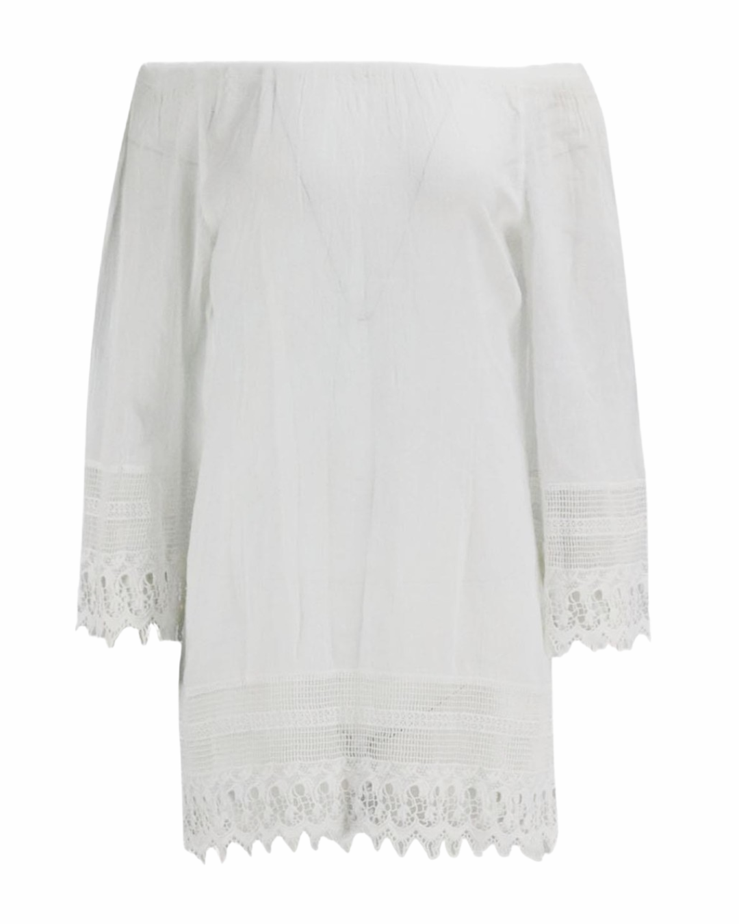 Miguelina White Cotton Coverup