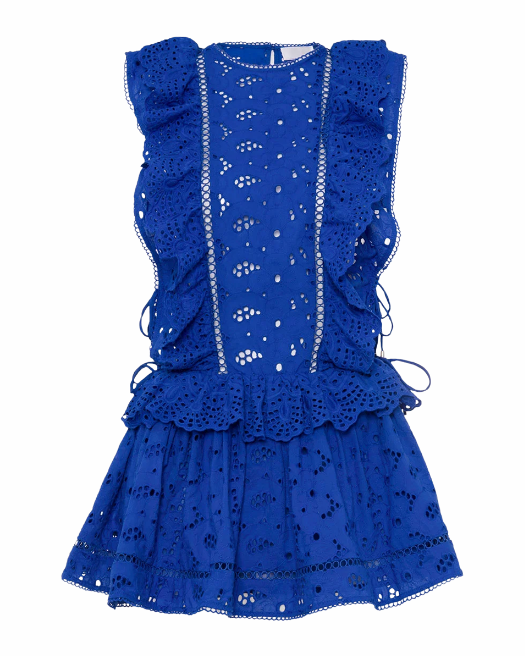 Zimmermann Royal Blue Broderie Anglaise Mini Dress