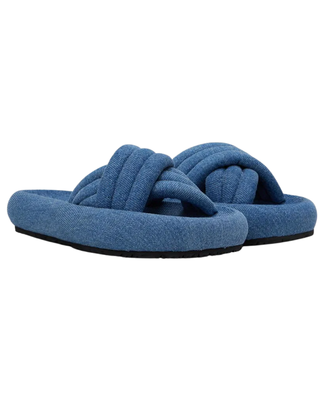 Isabel Marant Blue Denim Puffy Sliders