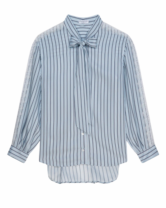 Claudie Pierlot Ascot Stripe Blouse