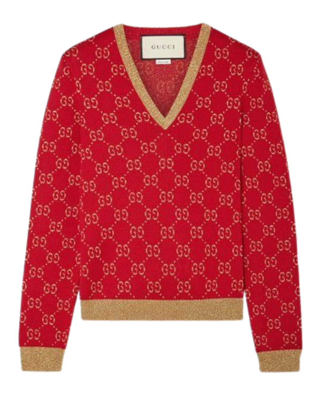Gucci Red Monogram Sweater
