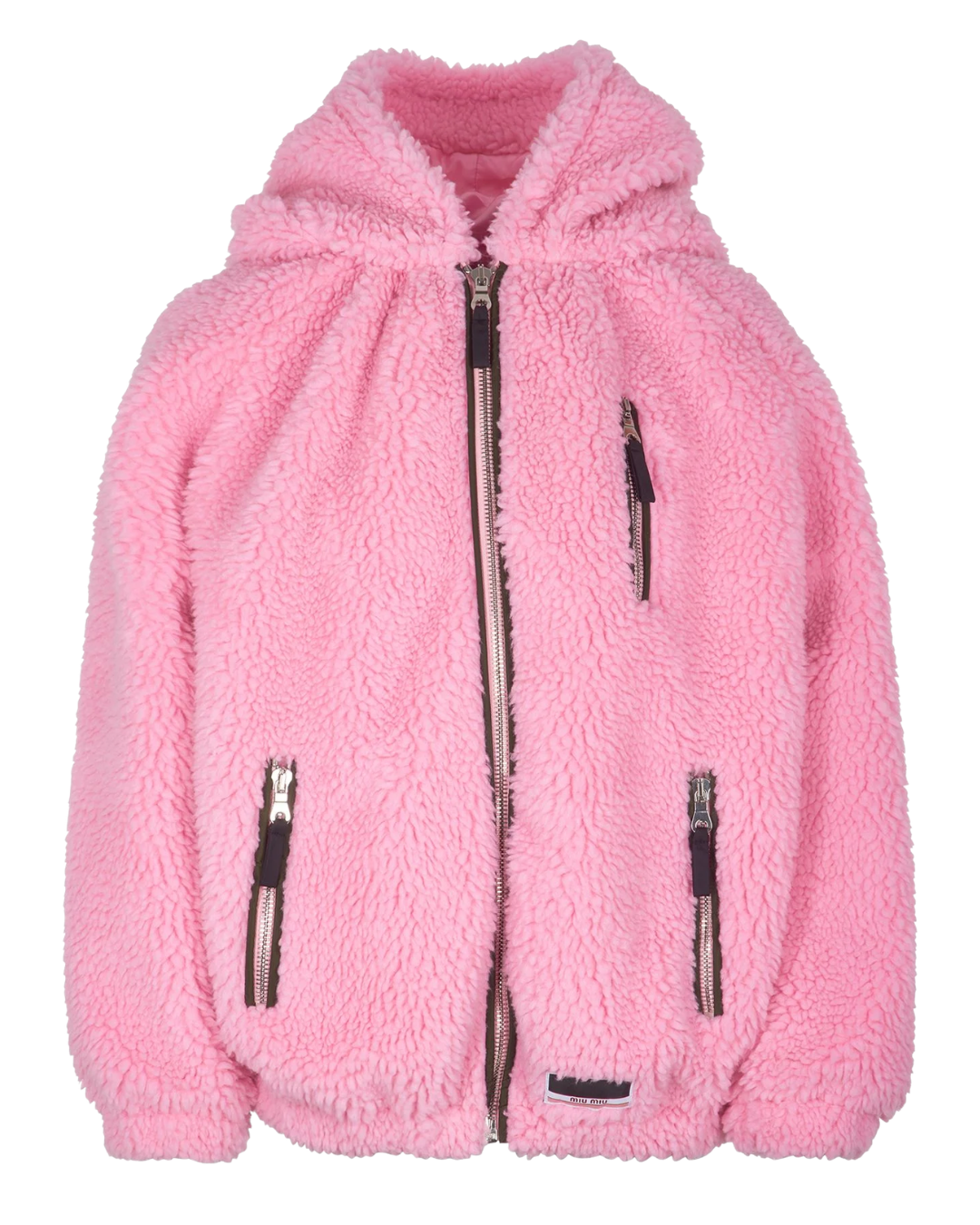 Miu Miu Pink Fleece Zip Up Jacket
