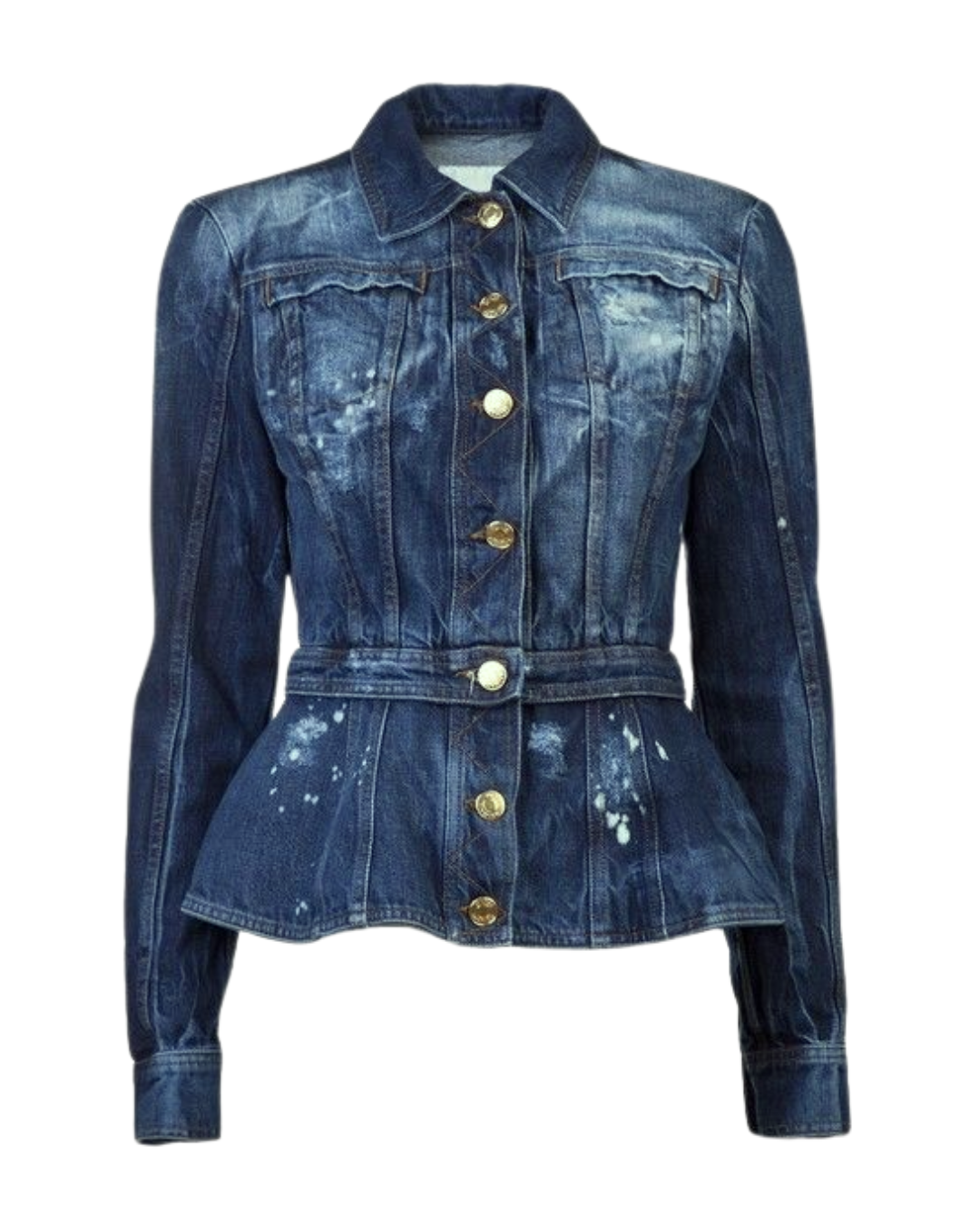 Pierre Balmain Blue Distressed Denim Jacket