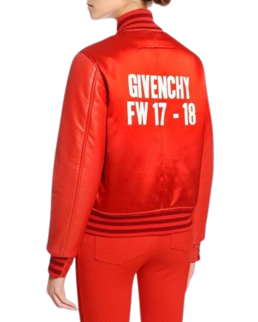 Givenchy Red Varsity Bomber Jacket