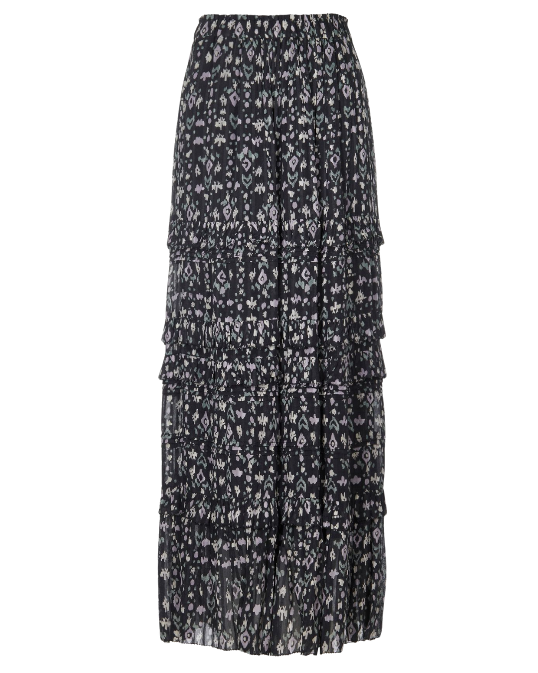 Isabel Marant Black Floral Maxi Skirt