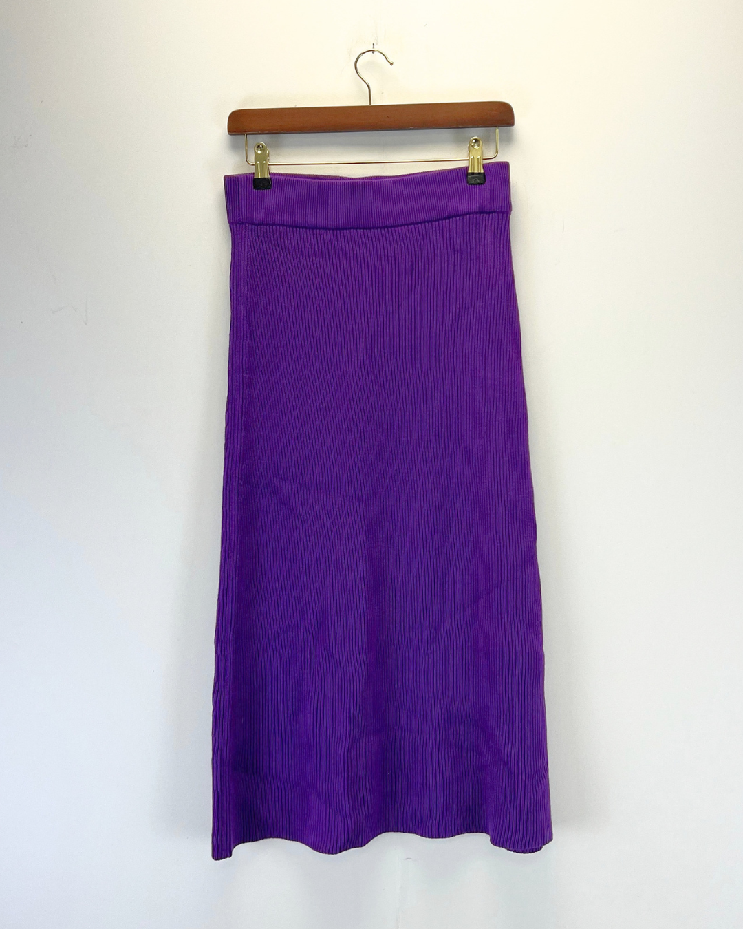 Sezane Purple Knit Skirt