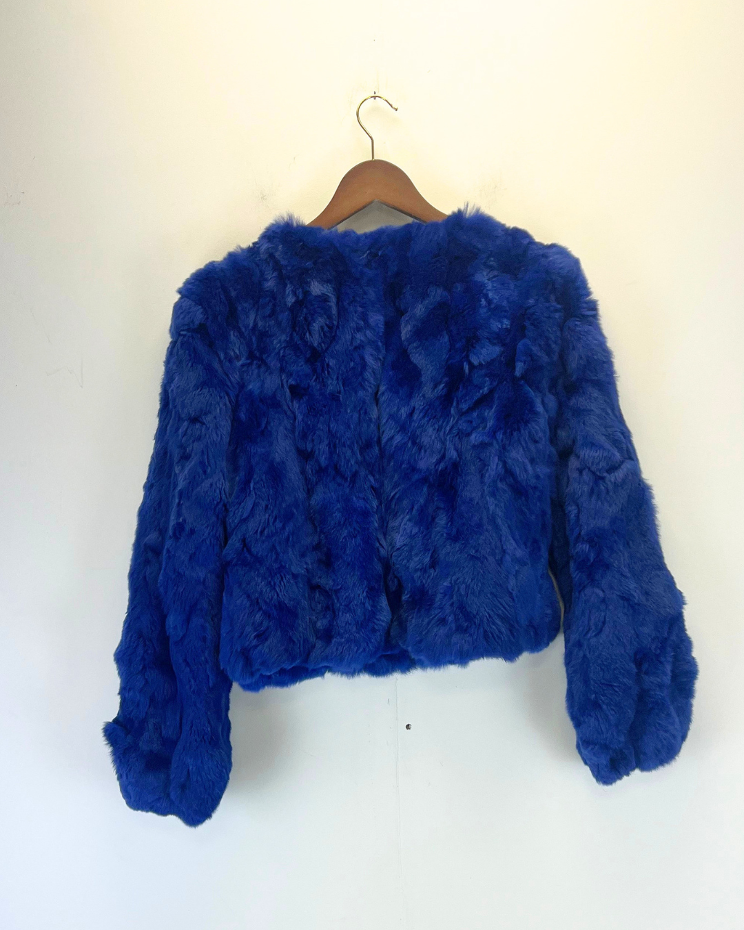 Lou Andrea Blue Fur Coat