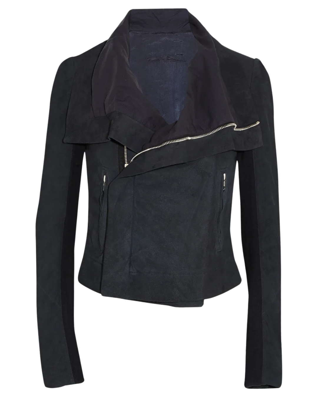 Rick Owens Black Leather Biker Jacket