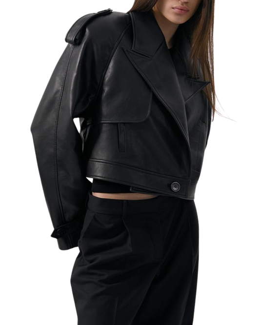 Bazilika Black Faux leather Jacket