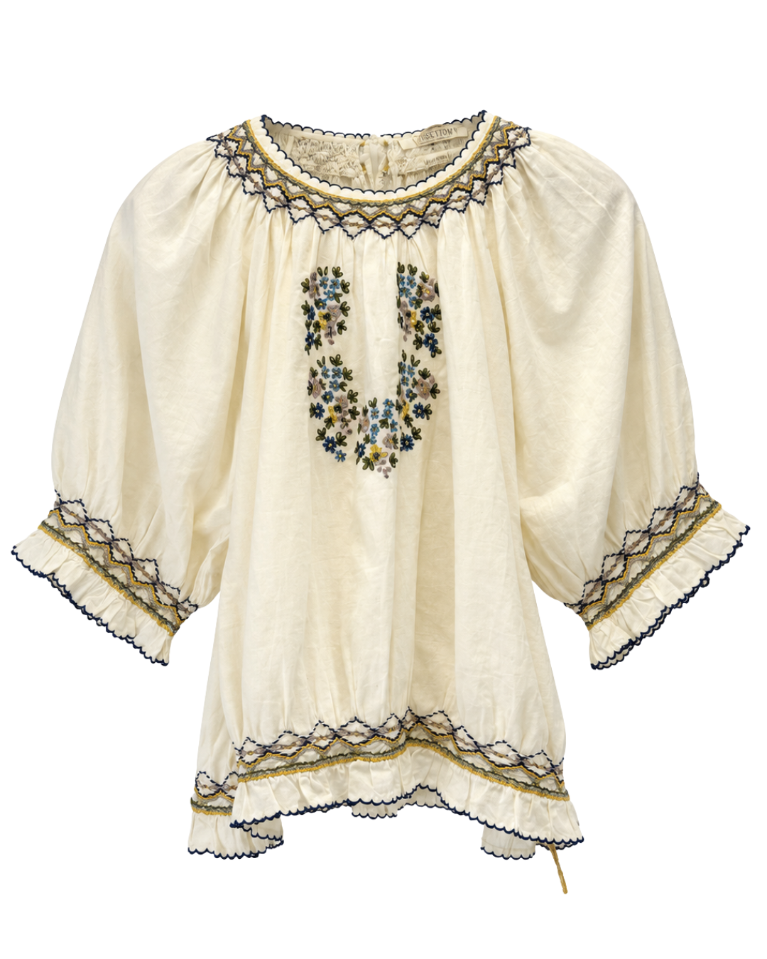 Christy Dawn Ivory Embroidered Top