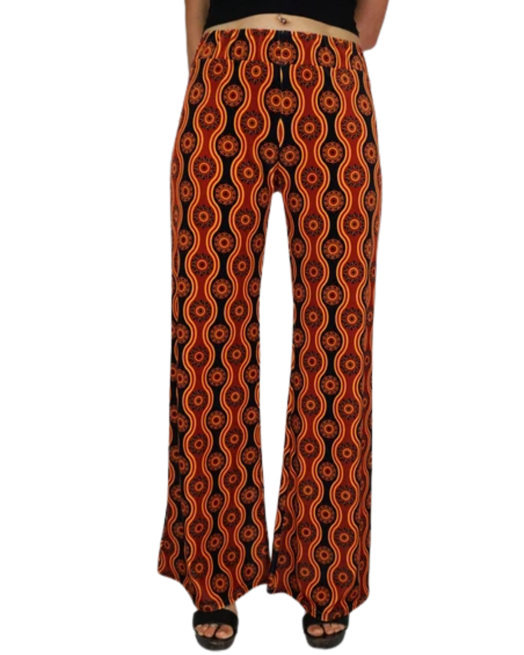 Barbara Hulakicki Flare Street Orange Velvet Trousers