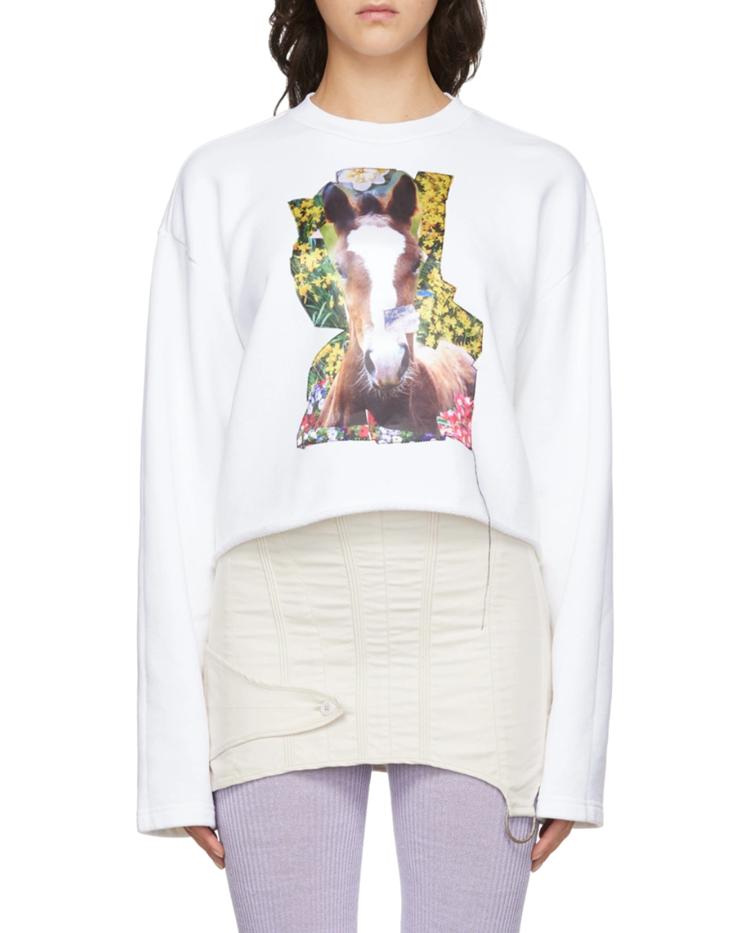 Acne studios Cream Horse Graphic Sweater
